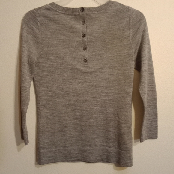 Loft gray button up back sweater size XS - Picture 6 of 9